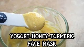 Facial Masks Yogurt mask with honey and turmeric [upl. by Eisset]