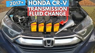 2017 Honda CRV Transmission CVT Fluid Change How To Jonny DIY [upl. by Aleibarg]