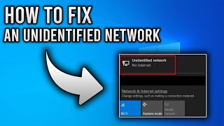 HOW TO FIX UNIDENTIFIED NETWORK  WINDOWS 10  2022 [upl. by Lleraj665]