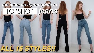 The ultimate tryon guide to Topshop jeans  EVERY STYLE  2018 [upl. by Anitsud]