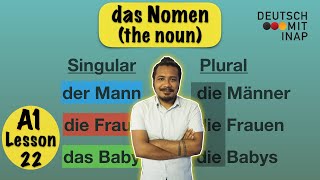 A1 German lesson 22  German nouns and articles quotderdiedasquot [upl. by Ericksen92]