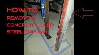 How To Remove A Concrete Filled Steel Post  Column Lally column [upl. by Lek]