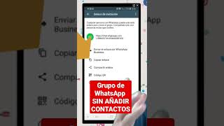 Crea un GRUPO de WhatsApp SIN AGREGAR CONTACTOS a la agenda [upl. by Lladnarc800]