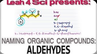 Naming Aldehydes Using IUPAC Nomenclature by Leah4sci [upl. by Nomael635]