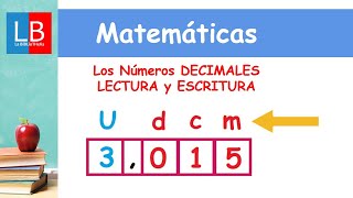 Los Números DECIMALES LECTURA y ESCRITURA ✔👩‍🏫 PRIMARIA [upl. by Callean]