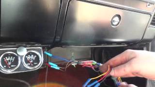 1969 Camaro Glove Box Stereo Install [upl. by Naamann]