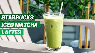 ICED MATCHA LATTES  Healthy amp Refreshing Starbucks Copycat Recipe [upl. by Nayra647]