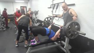 Female bench press 225 at 150bw raw [upl. by Libys]