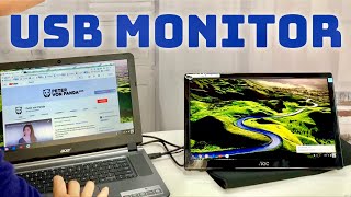 AOC 16” Portable USB LED Monitor Review [upl. by Oker]