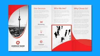 Tri Fold Business Brochure Design in Adobe Illustrator [upl. by Llenel]