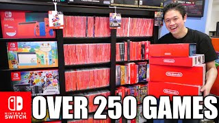 MASSIVE Nintendo Switch Collection of OVER 250 Games [upl. by Agnella]