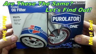 Carquest Blue Oil Filter Cut Open 85515 vs Purolator One Oil Filter Cut Open PL30001 Comparison [upl. by Crain]