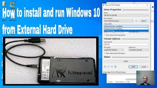 How to install and run Windows 10 from External Hard Drive [upl. by Michail]