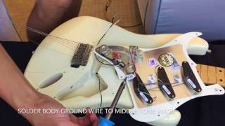 How to install preloaded pickguard onto vintage MIJ Fender Stratocaster [upl. by Leia233]