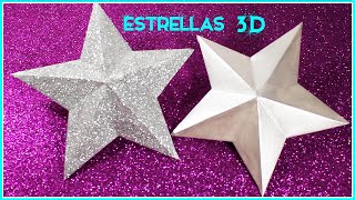 Estrella de Cartulina 3DChristmas Ornaments  Simple y Creativo [upl. by Yellac]