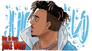 How To Draw JUICE WRLD step by step [upl. by Nnaeirual]