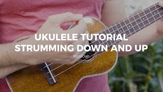 Ukulele Tutorial  Strumming Down And Up [upl. by Bria874]