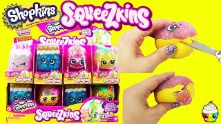 Shopkins Squeezkins Full Case Squishy Cutting Whats Inside [upl. by Okim]