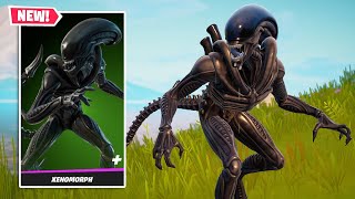 NEW XENOMORPH ALIEN Skin Gameplay in Fortnite [upl. by Ahsiei]