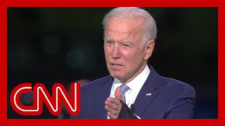 See the moment Joe Biden got upset at CNN town hall [upl. by Ahtimat]