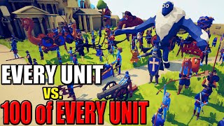 TABS Every Unit vs 100 of EVERY UNIT  Totally Accurate Battle Simulator [upl. by Arabeila]