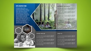 Custom Tri Fold Brochure Design  Photoshop Tutorial [upl. by Schertz484]