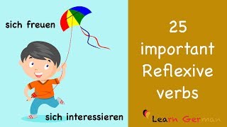 Learn German  German for daily use  25 important reflexive verbs  B1  A2 [upl. by Rimahs117]