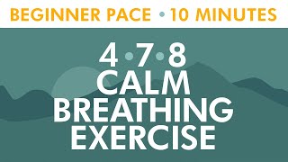 Beginner 478 Breathing Exercise  10 Minutes Relaxation with Calming Pace  Anxiety Reduction [upl. by Ramsey]