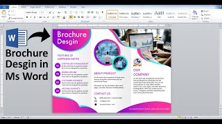 Printable Creative Brochure Design Using Microsoft Office Word Brochure Leaflet Flyer Design [upl. by Okin]