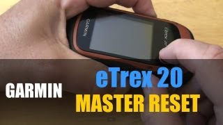 Garmin eTrex 20 22X  How To Do A Master Reset [upl. by Atinev952]