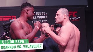 Cain Velasquez vs Francis Ngannou  UFC on ESPN 1 Ceremonial WeighIns [upl. by Kcirdnek]