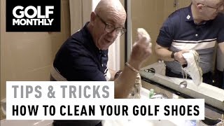 How to clean your golf shoes I Tips amp Tricks I Golf Monthly [upl. by Nnaeel]