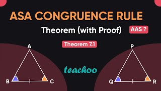 ASA Congruence Rule  Theorem 71 Class 9 with Proof  4  Triangles Class 9 [upl. by Otreblide188]