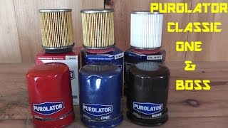 Purolator Classic  Purolator One  Purolator Boss Oil Filter Review  Purolator Oil Filters [upl. by Floro]