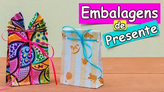 Como fazer EMBALAGEM PARA PRESENTE Super FÁCIL  Embrulho de presente  DIY [upl. by Vince]