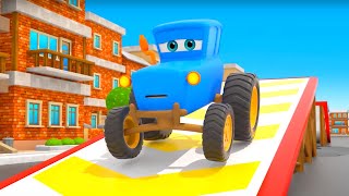 Blaue Traktor machen das Rennen in Zeichentrickfilm für Kinder  Motorville [upl. by Doughman]