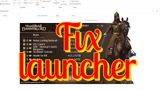 mount and blade 2 bannerlord mods  fix launcher [upl. by Ibmab338]