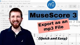 How to Convert MuseScore to an mp3 Audio File MuseScore 3 Export Audio [upl. by Paske]