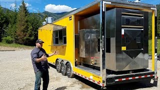 40 Custom Gooseneck BBQ Trailer  Video Tour [upl. by Xenos]