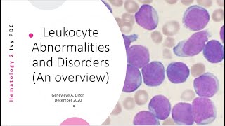 Leukocyte Abnormalities and Disorders An overview [upl. by Anec]