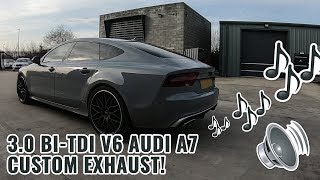 30 V6 CTRD BiTDI Audi A7 Custom Exhaust [upl. by Nyer]