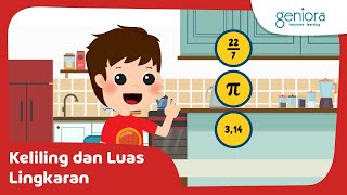 Cara Menghitung Keliling dan Luas Lingkaran  Matematika  SayaBisa [upl. by Dorsey]