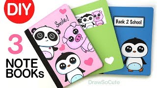 DIY Notebook Cover Designs for Back to School  Super EASY [upl. by Idoc]