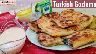 Gozleme Recipe  Turkish Cuisine [upl. by Enyale]