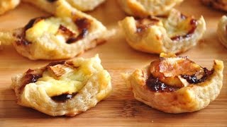 Brie and Jam Puff Pastry Appetizers  QUICK  RecipesAreSimple [upl. by Byers]