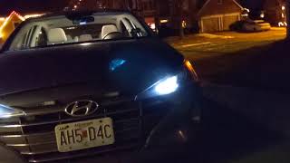 20192020 Hyundai Elantra led DRLs and headlight adjustment [upl. by Hertha]