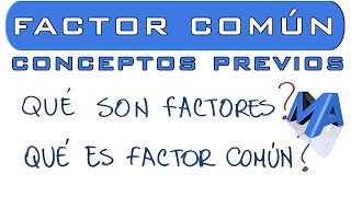 Factor comun conceptos previos [upl. by Lieberman]