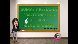 Sumas y restas de fracciones [upl. by Chloe]