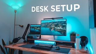 The MODERN Home Office Setup – DIY Transformation  Desk Tour [upl. by Bohi]