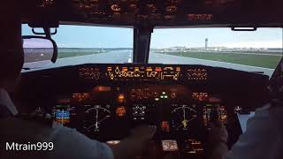 737 take off DTW cockpit [upl. by Shippee]